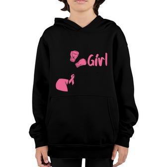 Cancer This Girl Fought And Won Pink Ribbon Breast Cancer Graphic Design Printed Casual Daily Basic Youth Hoodie - Thegiftio UK