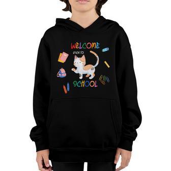 Cat Back To School Tshirtwelcome Back To School Graphic Design Printed Casual Daily Basic Youth Hoodie - Thegiftio UK