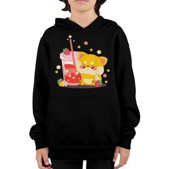 Cat Boba Tea Bubble Tea Anime Kawaii Neko For Girls Nager V14 Youth Hoodie - Thegiftio UK