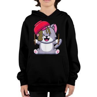 Cat Boba Tea Bubble Tea Anime Kawaii Neko For Girls Nager V15 Youth Hoodie - Thegiftio UK