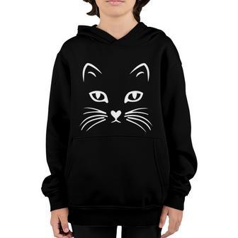 Cat Face T Shirt Halloween Tshirt For Women Girls Boys Kids Graphic Design Printed Casual Daily Basic Youth Hoodie - Thegiftio UK