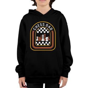 Chess Dad Fathers Day Chess Pieces Dad Board Game Player Gift Youth Hoodie - Thegiftio UK
