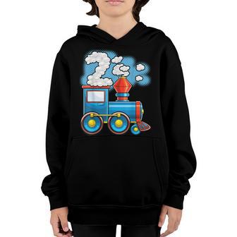 Chugga Chugga Train 2Nd Birthday Party Supply Birthday Boy V2 Youth Hoodie - Thegiftio UK