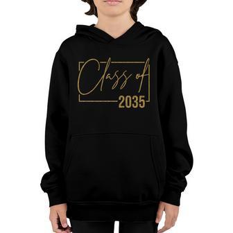 Class Of 2035 Gold Graduation Graphic Design Printed Casual Daily Basic Youth Hoodie - Thegiftio UK