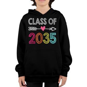 Class Of 2035 Grow With Me Kindergarten First Day Of School Youth Hoodie - Thegiftio UK