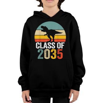 Class Of 2035 Kindergarten Dinosaur Boys Kids Grow With Me Youth Hoodie - Thegiftio UK