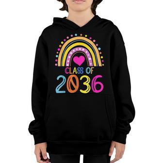 Class Of 2036 Cute Boho Rainbow Pre-K Kindergarten Preschool Youth Hoodie - Thegiftio UK