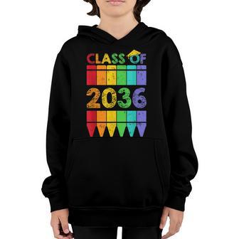 Class Of 2036 Grow With Me Graduation First Day Of School Youth Hoodie - Thegiftio UK