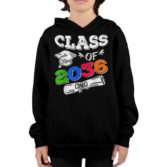 Class Of 2036 Grow With Me Kindergarten Graduation Teachers Youth Hoodie - Thegiftio UK