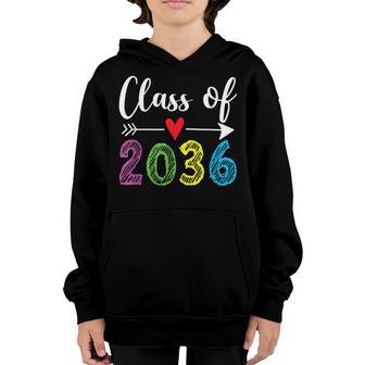 Class Of 2036 Grow With Me Pre-K Kindergarten Graduation Youth Hoodie - Thegiftio UK