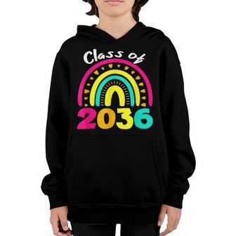 Class Of 2036 Grow With Me Rainbow Pre-K Kindergarten Youth Hoodie - Thegiftio UK