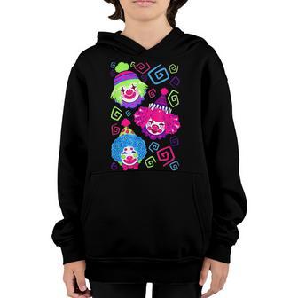 Clown Circus Carnival Costume Birthday Theme Kids Party Youth Hoodie - Thegiftio UK