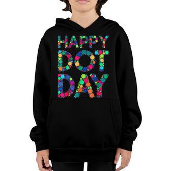 Colorful Polka Dot Happy Dot Day International Dot Day Kids Youth Hoodie - Thegiftio UK