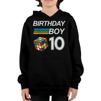 Competitive Speed Cubing 10 Years Old Birthday For Boys Kids Youth Hoodie - Thegiftio UK