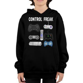 Control Freak Funny Humor Novelty For Video Gamers Players Youth Hoodie - Thegiftio UK