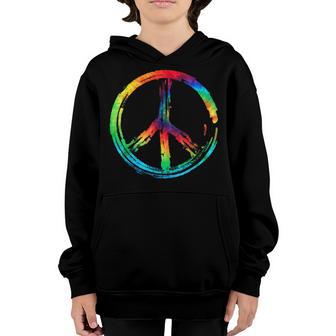 Cool Peace Sign Hand Tie Dye For Men Women Boys Girls Youth Hoodie - Thegiftio UK