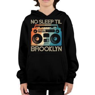 Cool Retro No Sleep Til Brooklyn Old School Portable Stereo Youth Hoodie - Thegiftio UK
