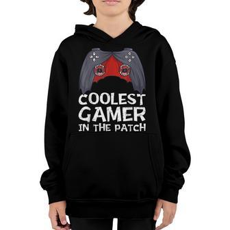Coolest Gamer In The Patch Funny Halloween Video Game Lovers V3 Youth Hoodie - Thegiftio UK