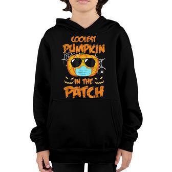 Coolest Pumpkin In The Patch Funny Halloween Costume Kids Youth Hoodie - Thegiftio UK