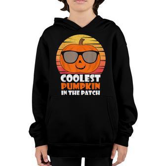 Coolest Pumpkin In The Patch Funny Halloween Kids V2 Youth Hoodie - Thegiftio UK