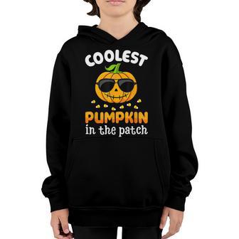 Coolest Pumpkin In The Patch Halloween Boys Girls Kids Funny Youth Hoodie - Thegiftio UK