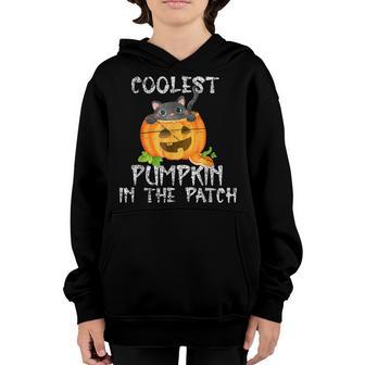 Coolest Pumpkin In The Patch Halloween Boys Girls Kids V3 Youth Hoodie - Thegiftio UK