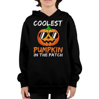 Coolest Pumpkin In The Patch Halloween Boys Girls Men V3 Youth Hoodie - Thegiftio UK