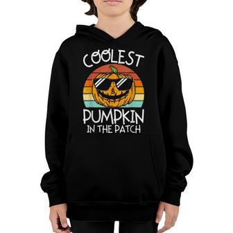 Coolest Pumpkin In The Patch Toddler Boys Halloween Kids V4 Youth Hoodie - Thegiftio UK