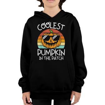 Coolest Pumpkin In The Patch Toddler Boys Halloween Kids V6 Youth Hoodie - Thegiftio UK