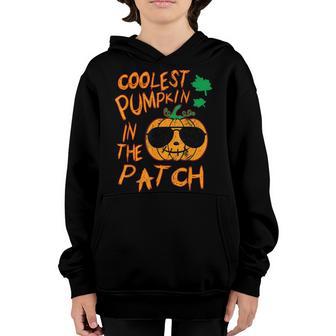 Coolest Pumpkin In The Patch Toddler Boys Halloween Kids V7 Youth Hoodie - Thegiftio UK