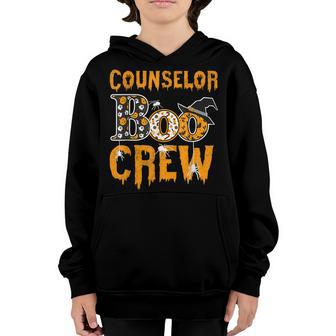 Counselor Teacher Boo Crew Halloween Counselor Teacher Youth Hoodie - Seseable