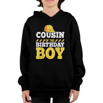 Cousin Of The Birthday Boy Construction Birthday Party Graphic Design Printed Casual Daily Basic Youth Hoodie - Thegiftio UK
