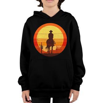Cowboy Gamer Sunset Graphic Design Printed Casual Daily Basic Youth Hoodie - Thegiftio UK