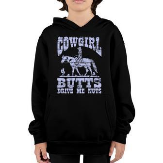 Cowgirl Butts Drive Me Nuts Cowboy Funny Gift For Howdy Gift Graphic Design Printed Casual Daily Basic V5 Youth Hoodie - Thegiftio UK