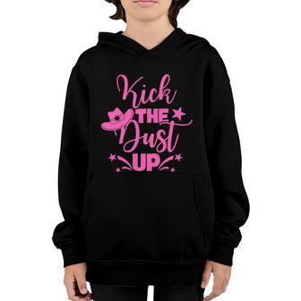 Cowgirl Kick Dust Up Country Line Dancing Ladies Western Gift Graphic Design Printed Casual Daily Basic Youth Hoodie - Thegiftio UK