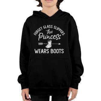Cowgirl Princess Country Western Girl Wears Cowboy Boots Gift Graphic Design Printed Casual Daily Basic Youth Hoodie - Thegiftio UK
