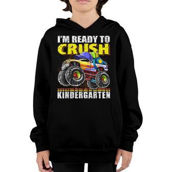 Crush Kindergarten Monster Truck Backpack Back To School Boy Youth Hoodie - Thegiftio UK