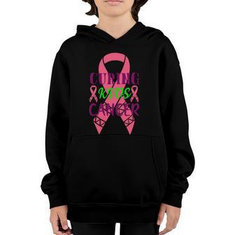 Curing Kids Cancer Pink Ribbon Breast Cancer Graphic Design Printed Casual Daily Basic V8 Youth Hoodie - Thegiftio UK