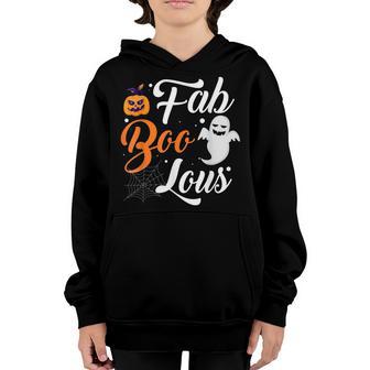 Cute Boo Ghost Halloween Fab-Boo Lous Gifts Men Women Kids Youth Hoodie - Thegiftio UK