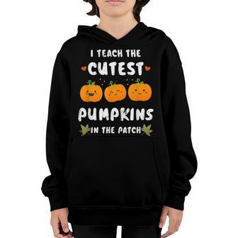 Cute Coolest Pumpkins In Patch Halloween Pre K Preschool Youth Hoodie - Thegiftio UK