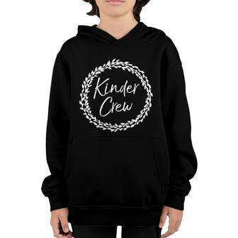 Cute Flower Design Kindergarten Quote For Kinder Crew Gift Youth Hoodie - Monsterry