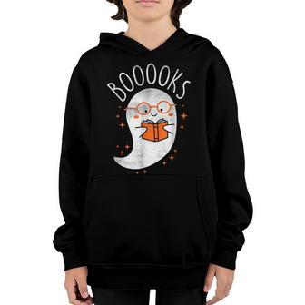 Cute Ghost Book Reading Teacher School Funny Halloween 2022 Youth Hoodie - Thegiftio UK