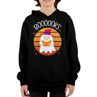 Cute Ghosts Reading Books Boo Teacher Halloween Costume Youth Hoodie - Thegiftio UK