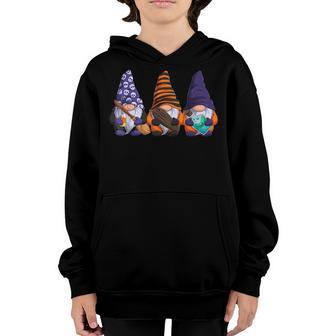 Cute Gnomes Happy Halloween Fall Candy Corn Pumpkin Boy Kids Youth Hoodie - Thegiftio UK