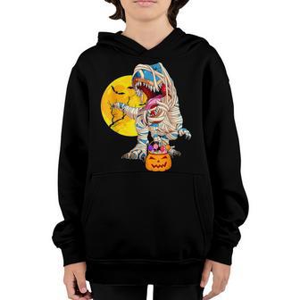 Cute Halloween For Boys Kids Dinosaur T Rex Mummy Youth Hoodie - Thegiftio UK