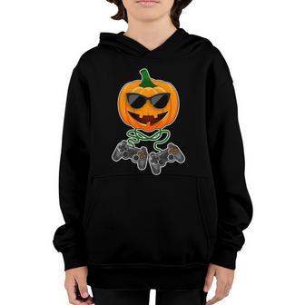 Cute Halloween Funny Halloween Day Pumpkin Video Gamer Graphic Design Printed Casual Daily Basic Youth Hoodie - Thegiftio UK