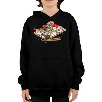 Cute Sushi Kids Men Women Halloween Sushi Anime Kawwaii Gift Youth Hoodie - Thegiftio UK