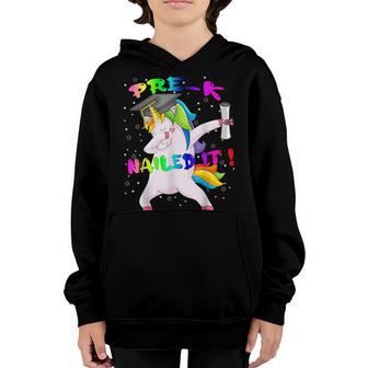 Dab Unicorn Pre-K Graduation Cap Nailed It For Girls Youth Hoodie - Thegiftio UK
