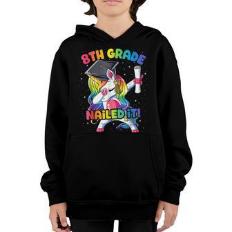 Dabbing 8Th Grade Unicorn Graduation Class Of 2022 Nailed It Youth Hoodie - Thegiftio UK