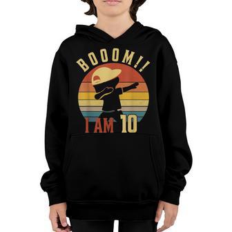 Dabbing Birthday 10 Years Old Birthday Outfit Boys Youth Hoodie - Thegiftio UK